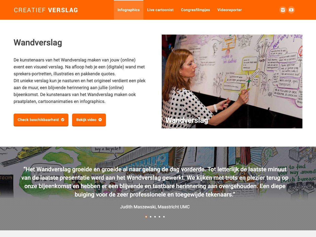 The original outdated WordPress website